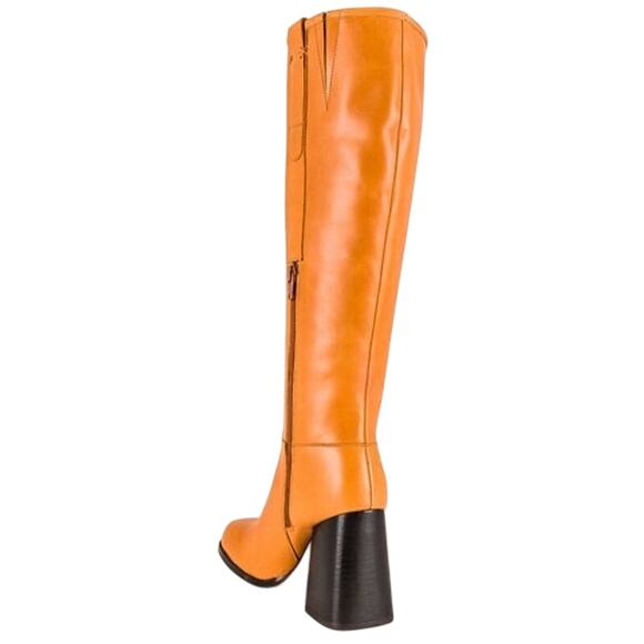 New Free People Revolve Naomi Knee High Boot 3.5” Heel Tuscan Tan Women’s  8.5 - Picture 3 of 15